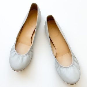 Dove Gray Leather J.Crew Ballet Flats size 9